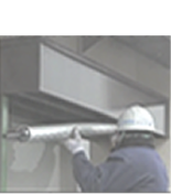 電動用の巻き取りシャフトを取付け