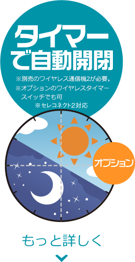 タイマーで自動開閉