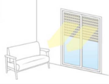 シャッター半開スリット全開