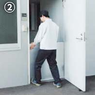 ②ドア枠にラクセットSDタイプ